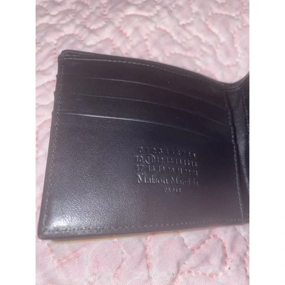 Maison Martin Margiela Glitter Textured Leather‎ Bifold Wallet Men's